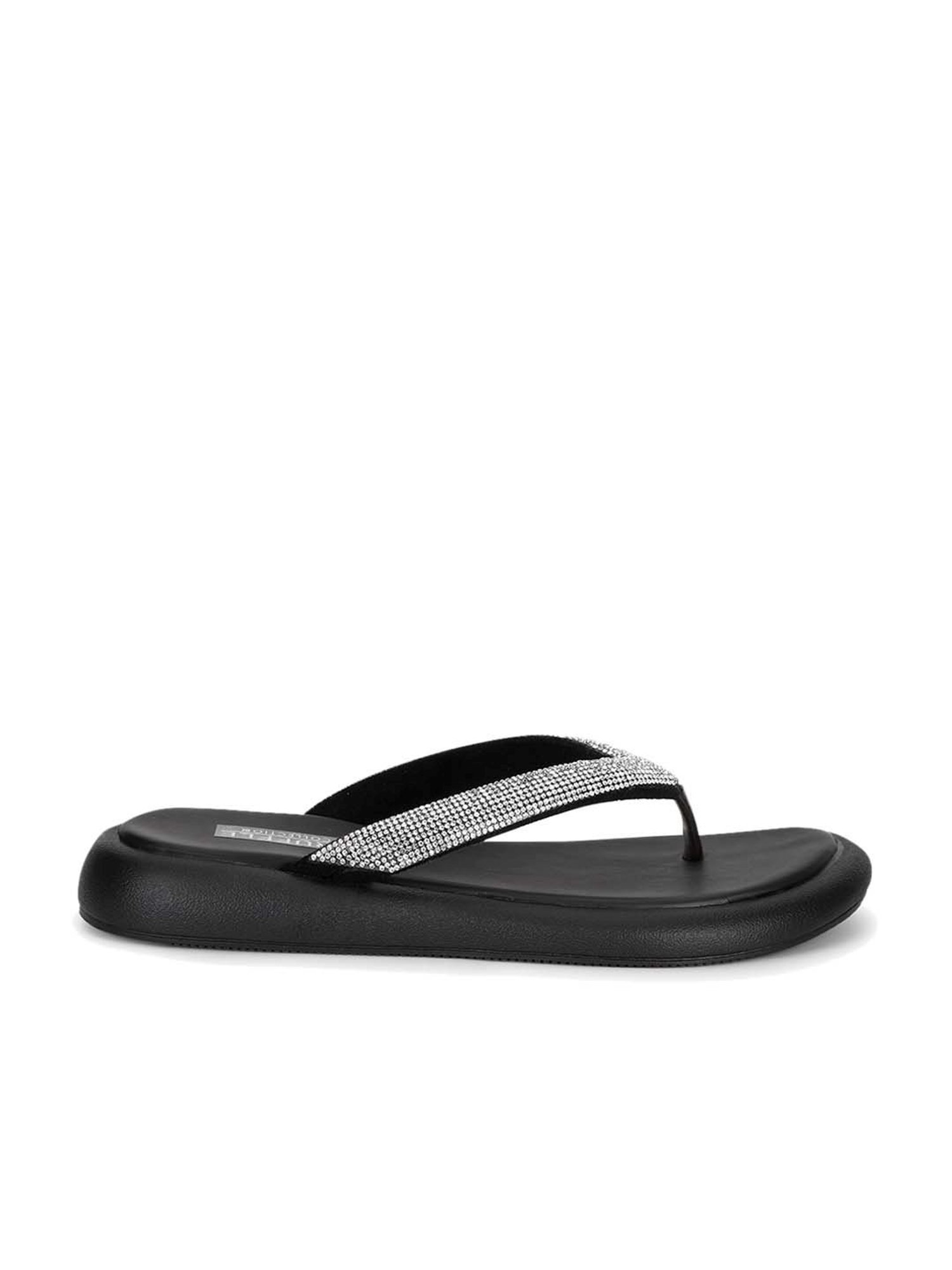 Truffle Collection Women's Black Thong Sandals