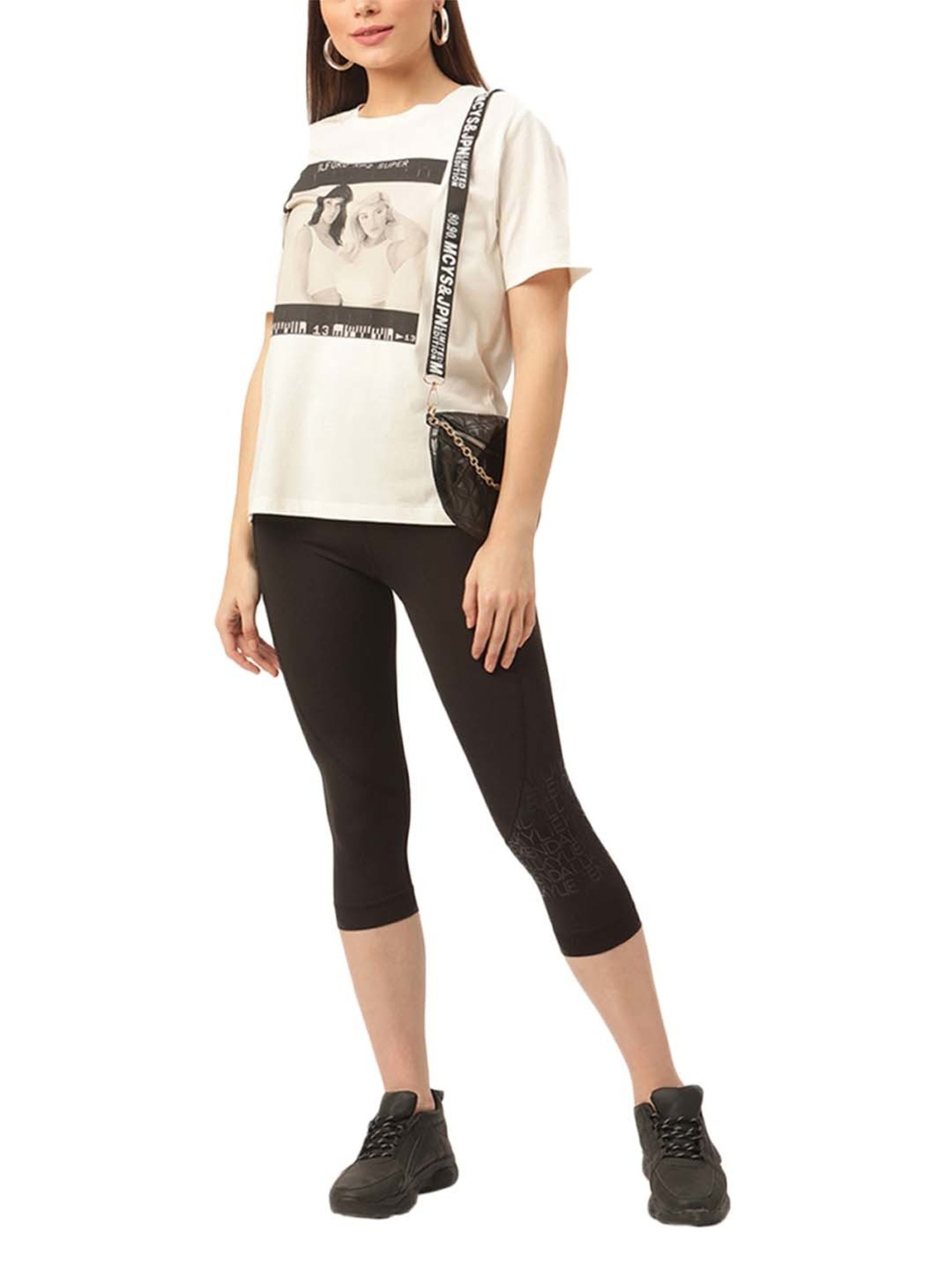 KENDALL + KYLIE Black High Rise Capris