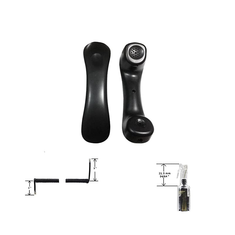 Replacement for ShoreTel 110 115 210 212K 230 230G 265 530 560 560G 565 565G IP Phones with 12 Feet Cord amp Line Detangler Black