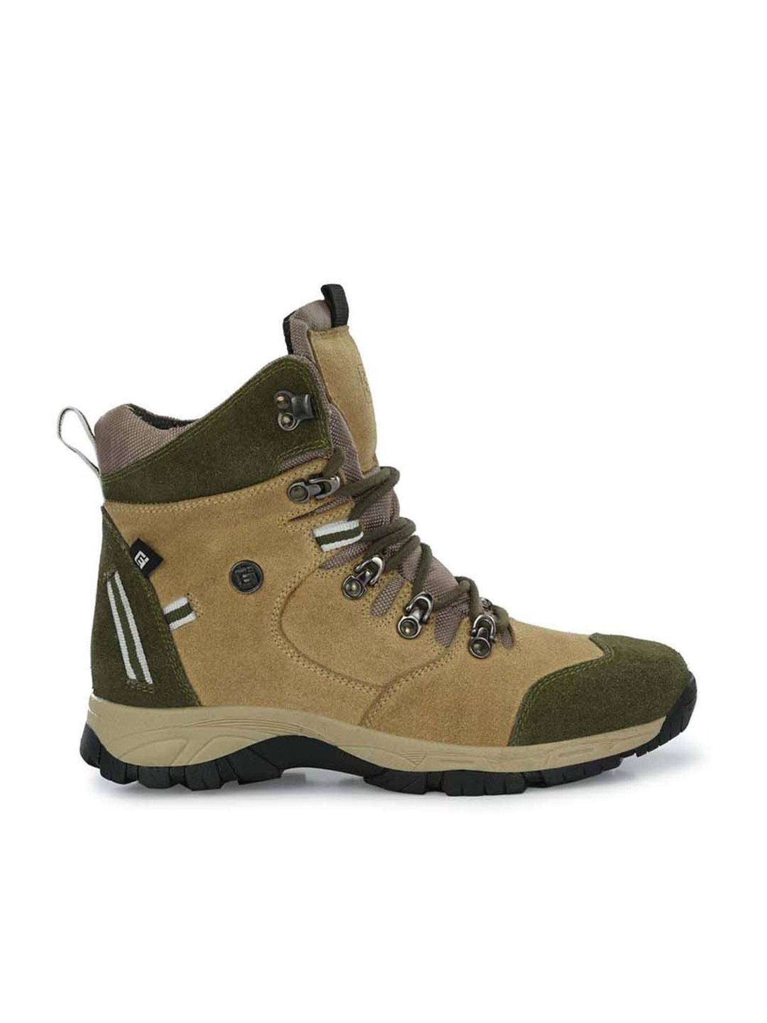 Eego Italy Men's Sand & Green Outdoor Shoes
