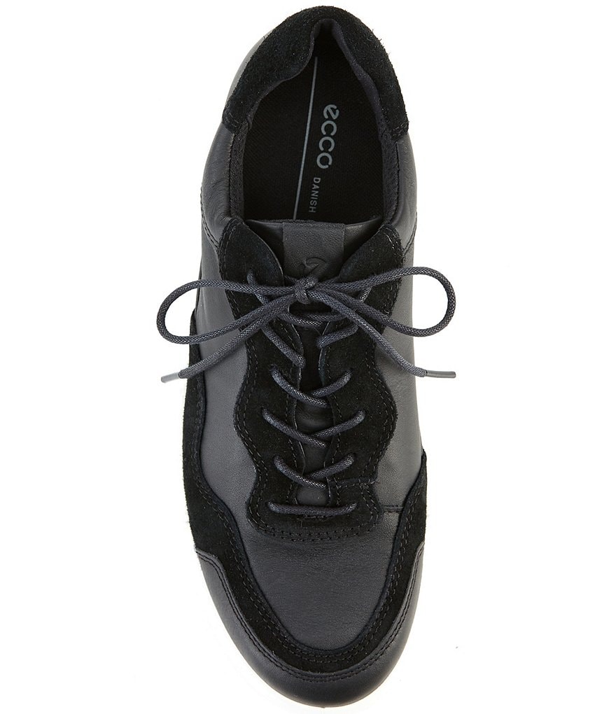 ECCO Soft X Leather Suede Lace-Up Sneakers