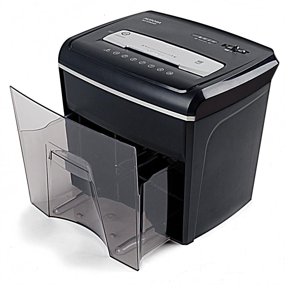 Aurora AU1200XD Compact Desktop-Style 12-Sheet Crosscut Paper and CD/Credit Card/ Junk Mail Pullout Basket Shredder