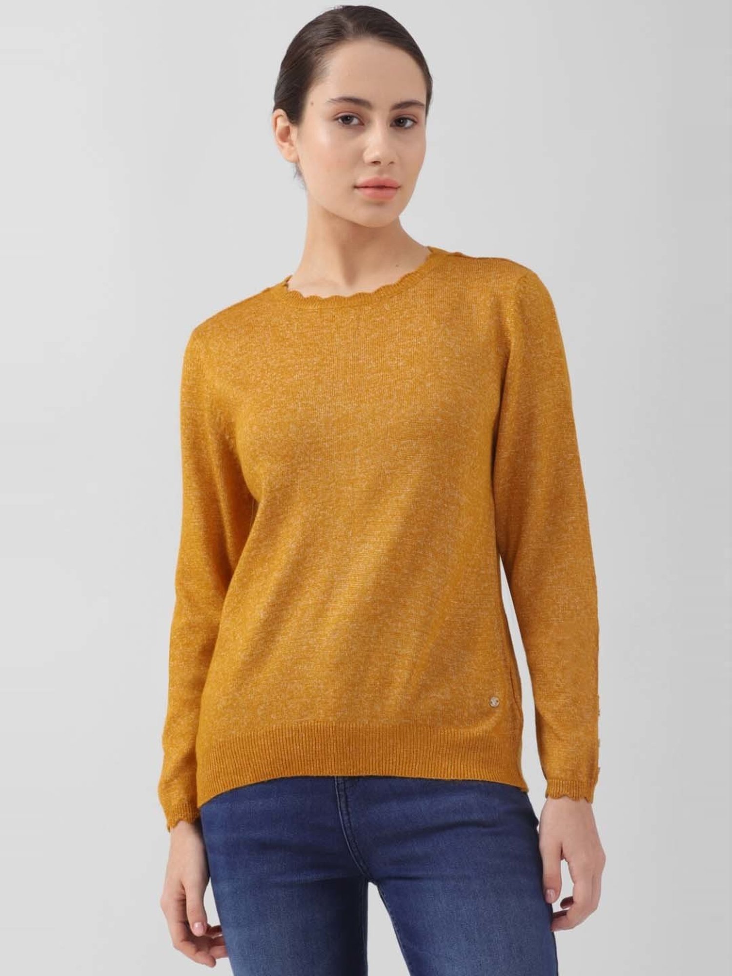 Van Heusen Yellow Regular Fit Top