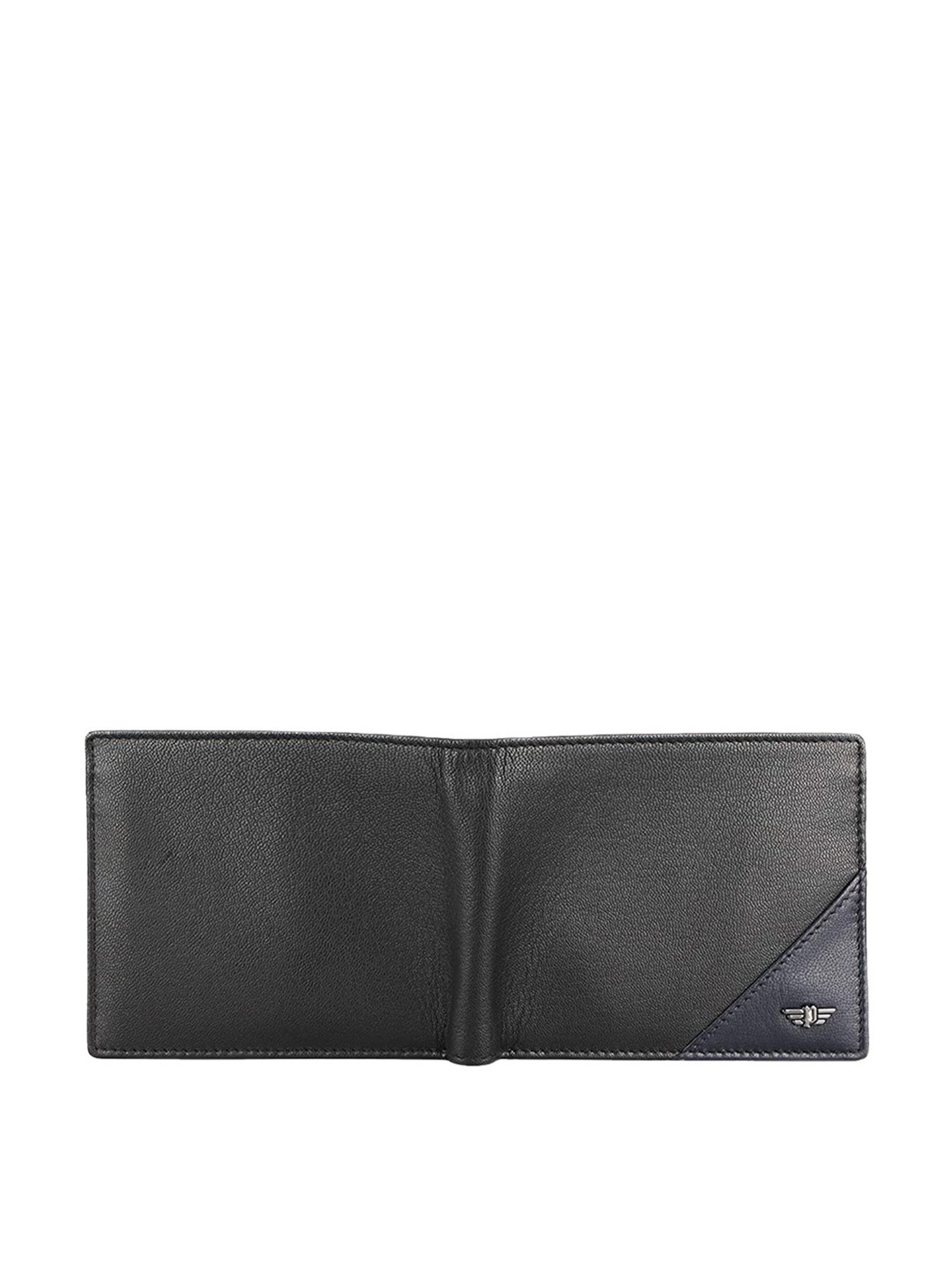 Police Black Leather Bi-Fold Wallet for Men