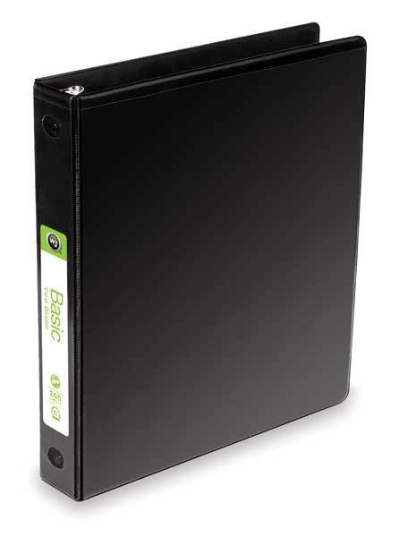 WILSON JONES W362-14BPP 1" Round Ring Basic Binder, Black