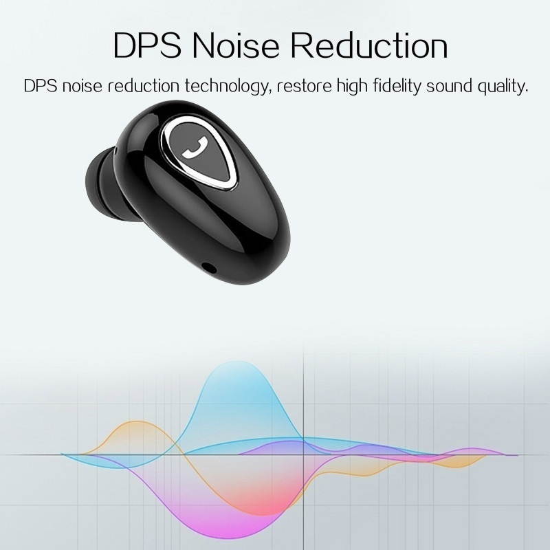 Zgeer Wireless Mini Bluetooth Earphone Earbuds Single Ear Headset with Microphone