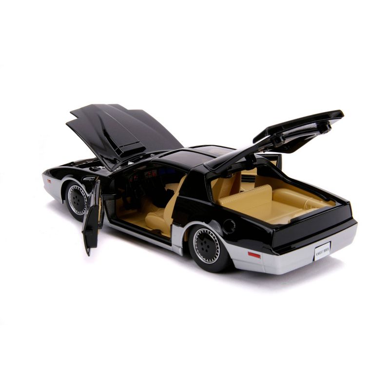Jada Toys Hollywood Rides Knight Rider K.A.R.R. 1982 Pontiac Firebird Die-Cast Vehicle with Lights 1:24 Scale Glossy Black