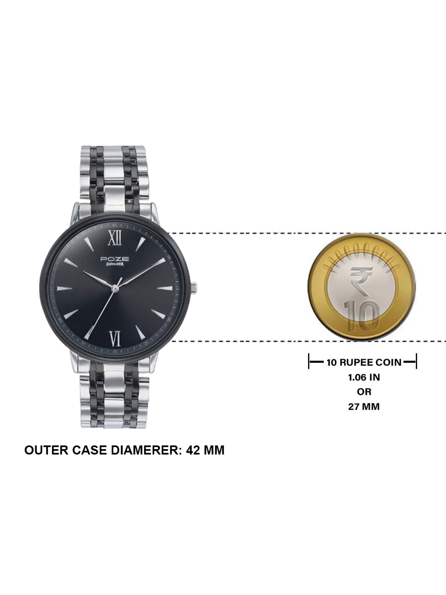 Sonata Poze 3.0 SP70044KM02W Analog Watch for Men