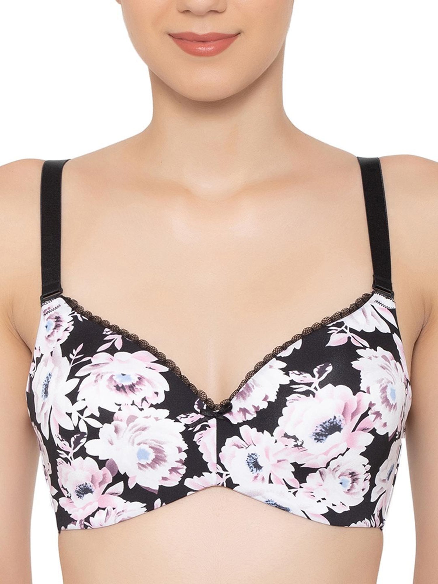 Triumph Black Floral Print Padded Bra