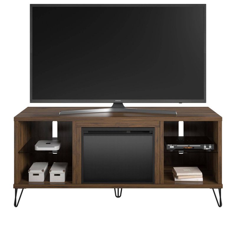 70" Concord Fireplace Tv Stand Walnut - Novogratz