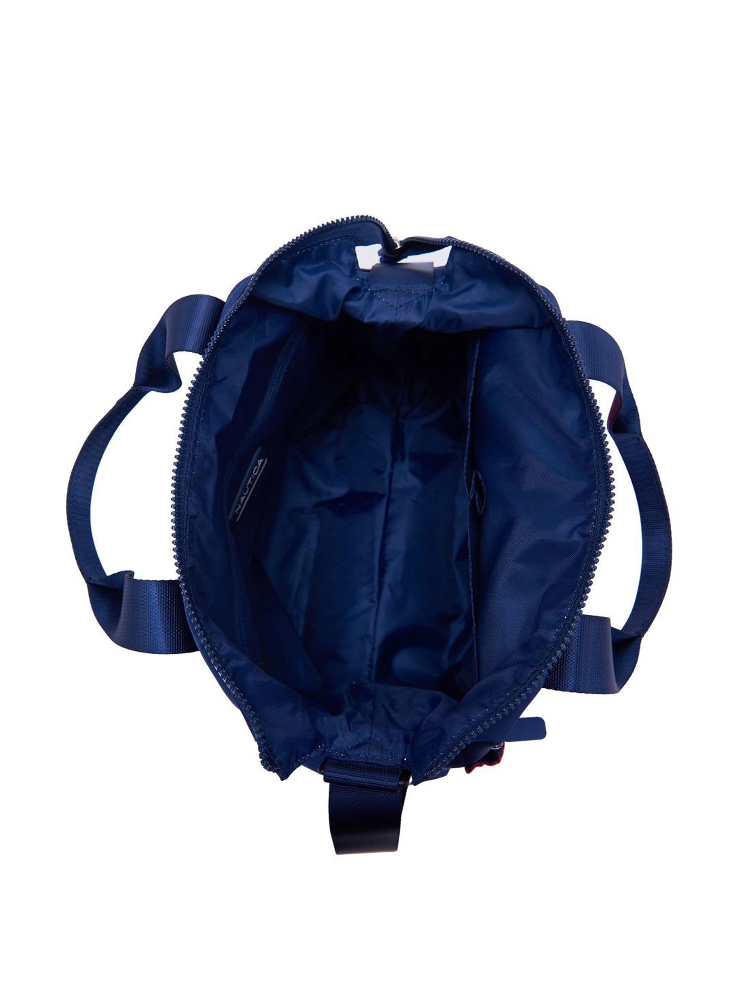 Nautica Navy Blue & Pink Color Block Medium Handbag