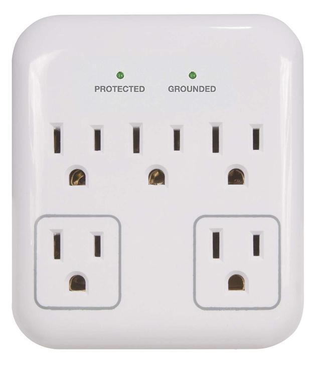 Prime Wire & Cable PB802155 5-Outlet Small Appliance Appliance Surge Protector, White