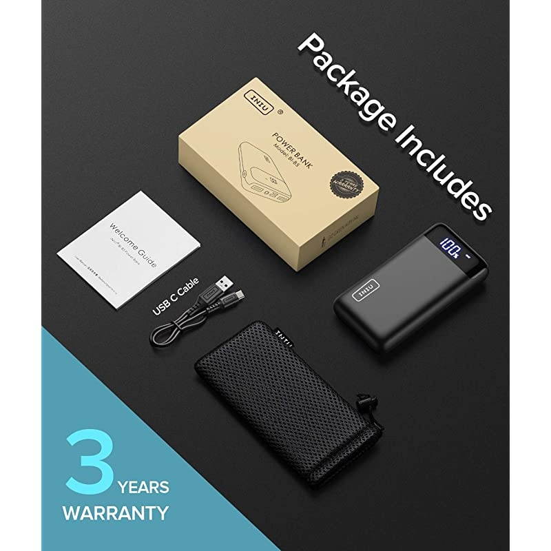 Portable Charger, 20W PD3.0 QC4.0 Fast Charging LED Display 20000mAh Power Bank, Tri-Outputs Battery Pack Compatible with iPhone 12 11 XS X 8 Samsung S20 Google LG iPad Tablet etc. [2021 Version]