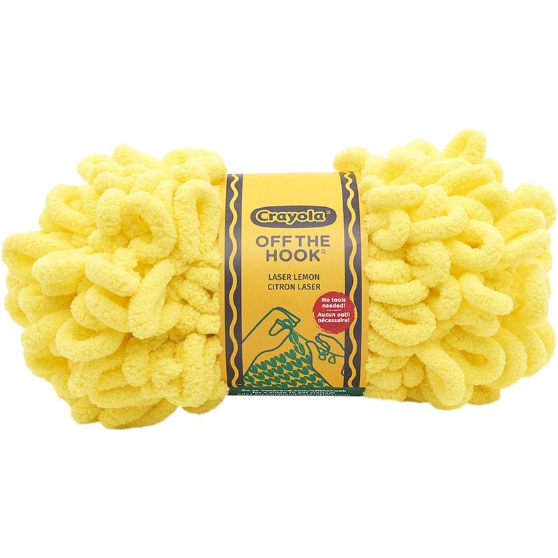 Lion Brand Crayola Off The Hook Yarn-Laser Lemon