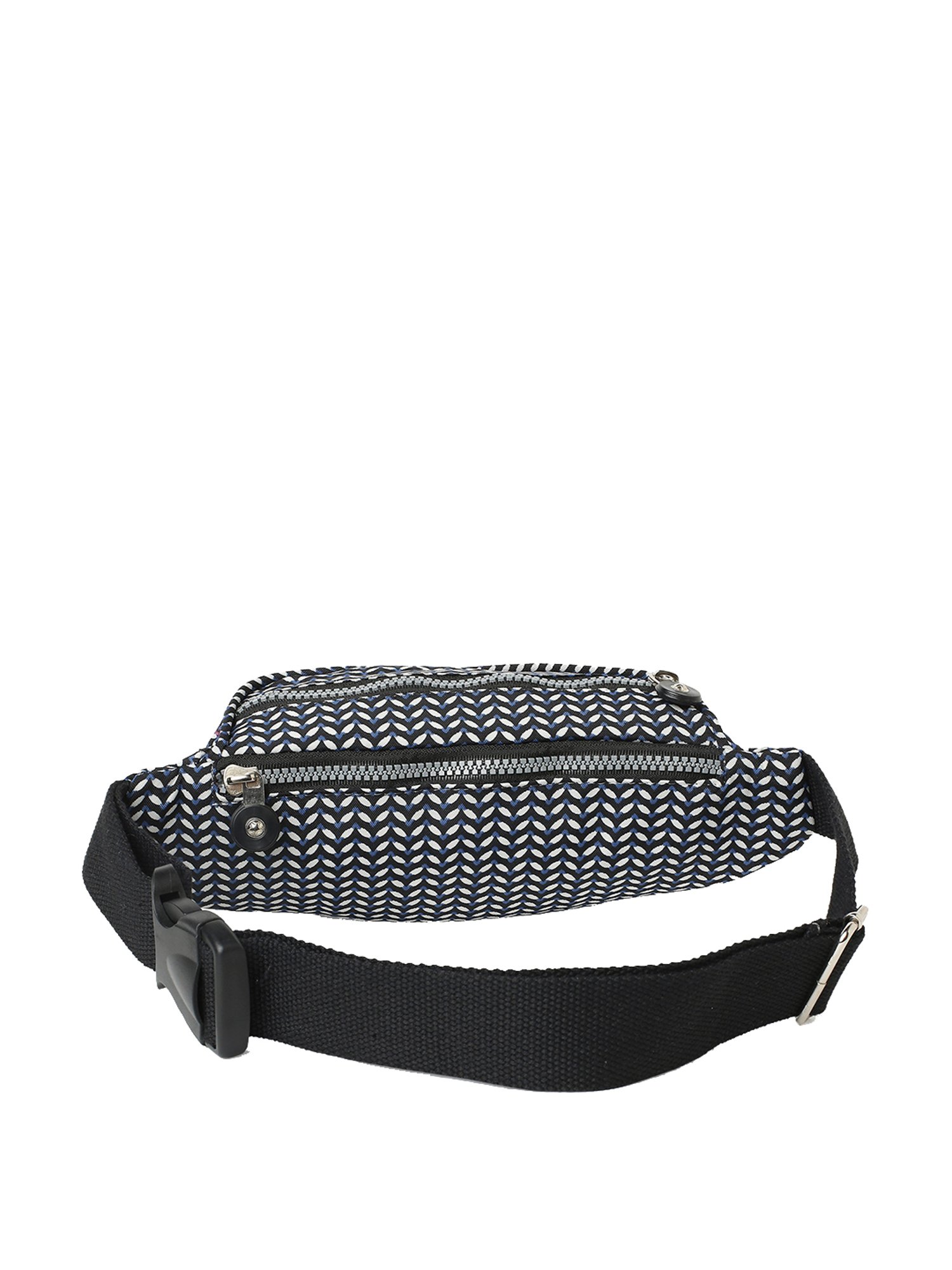 Baomi Black & White Printed Waist Pouch