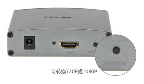 CE-LINK VGA to HDMI converter adapter,VGA+R / L Turn Left and Right Audio Go HDMI Converter Adapter Converting Line