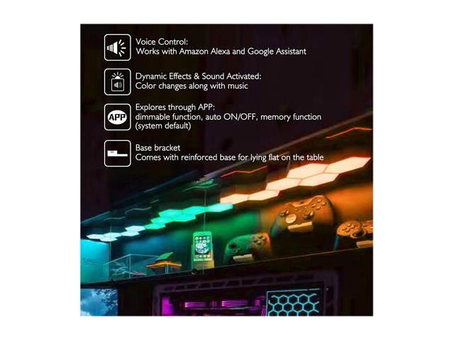 LifeSmart 11 Pack WiFi Smart LED Light Kit DIY Night Lamp Voice Control Work with Alexa Google Home