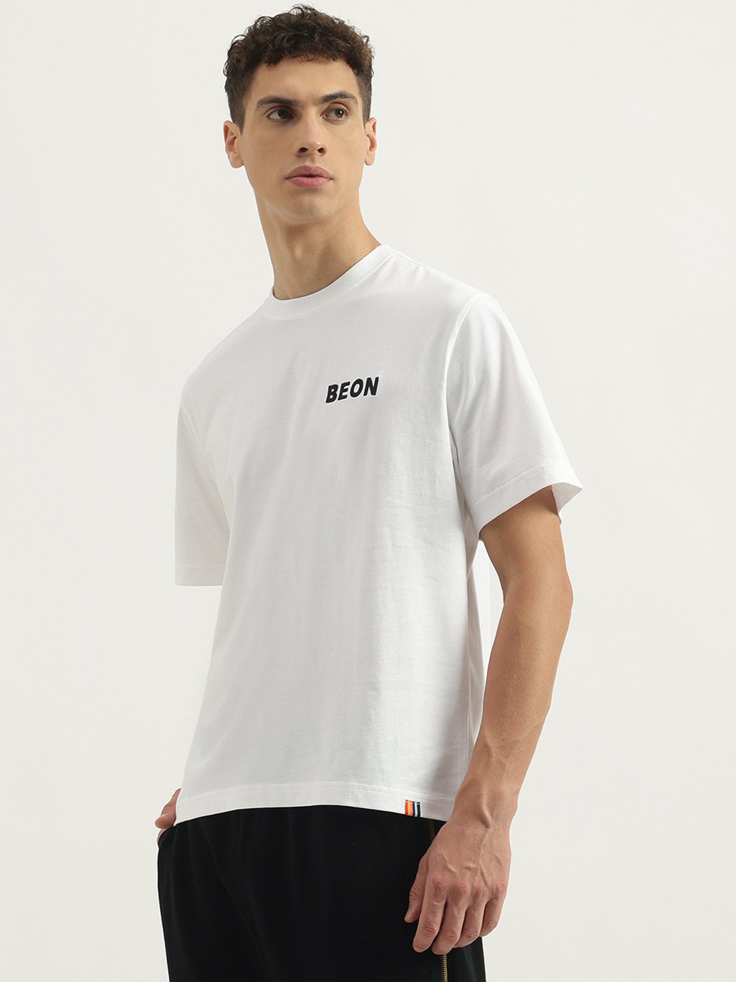 United Colors Of Benetton White Pure Cotton Boxy Printed T-Shirt