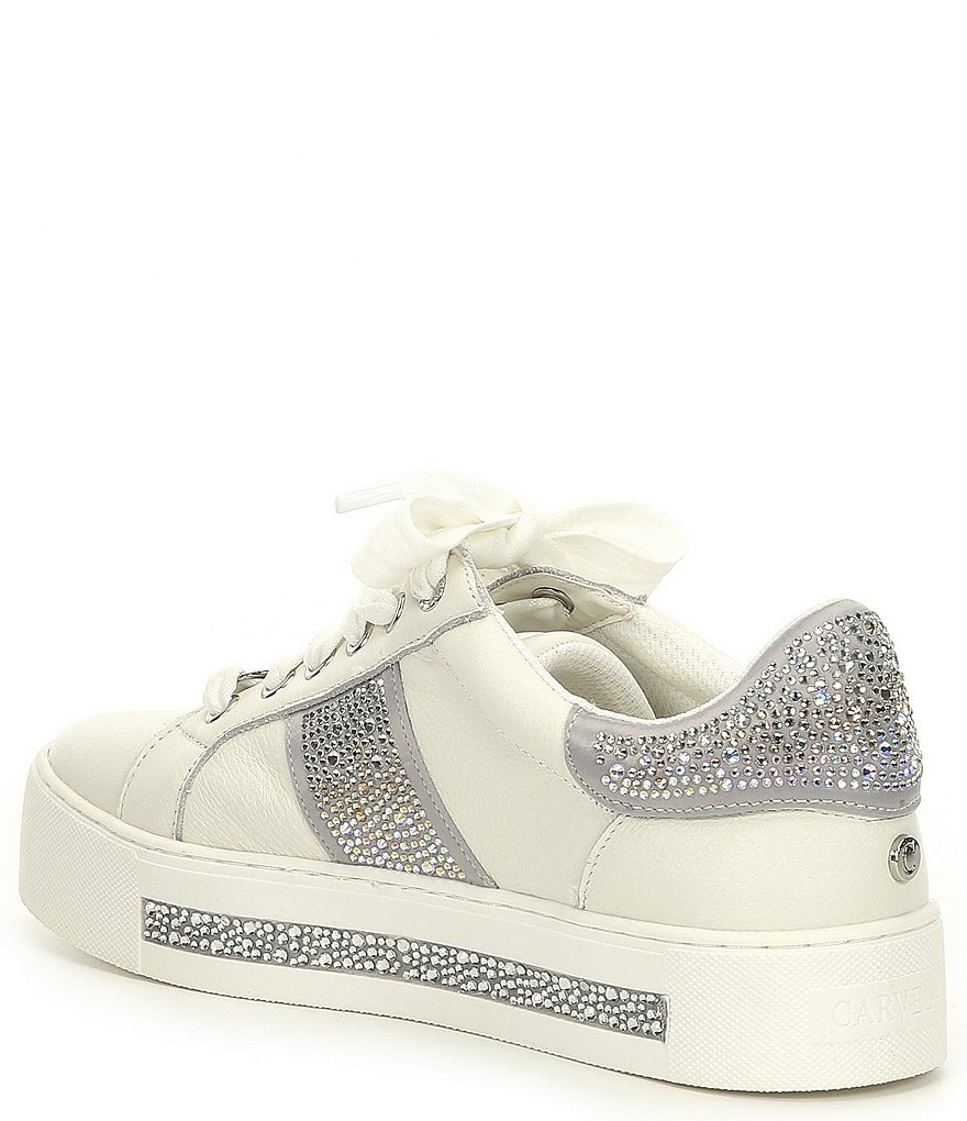 Carvela Jeo Bling 2 Leather Lace-Up Sneakers