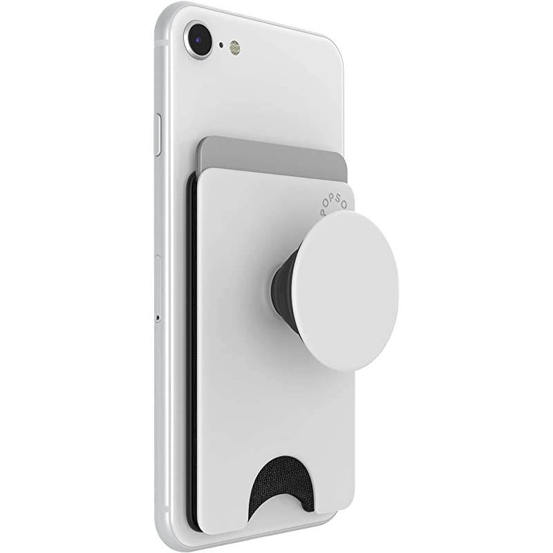 PopWallet+ Swappable and Repositionable Wallet White Black