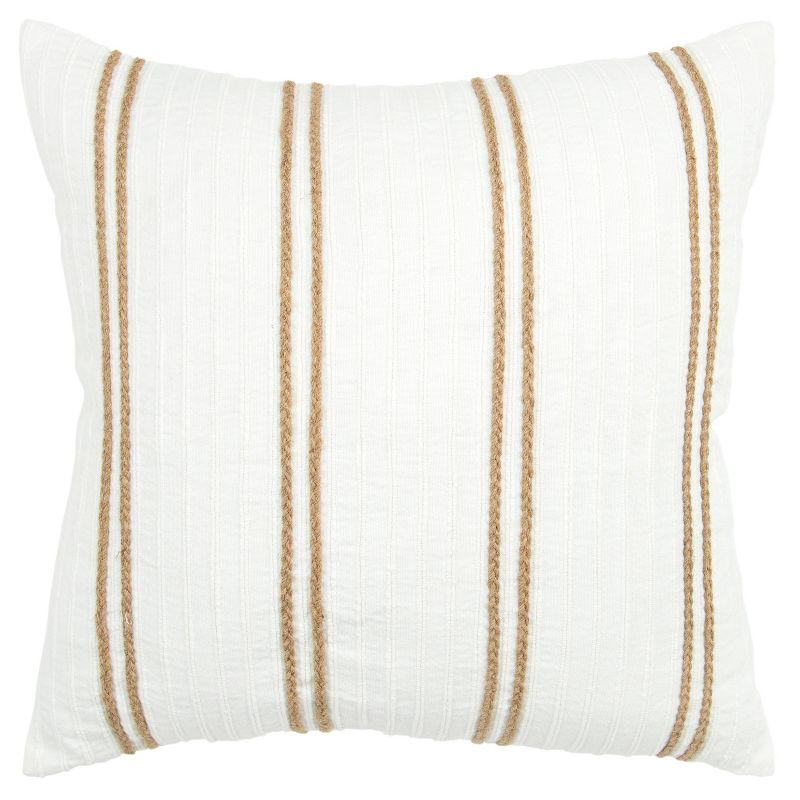 20"x20" Striped Polyester Filled Pillow Tan - Donny Osmond Home