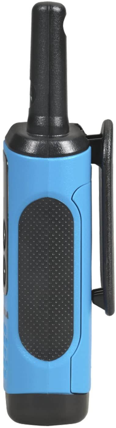 MOTOROLA T100TP Two Way Radio,Blue,Alkaline,PK3