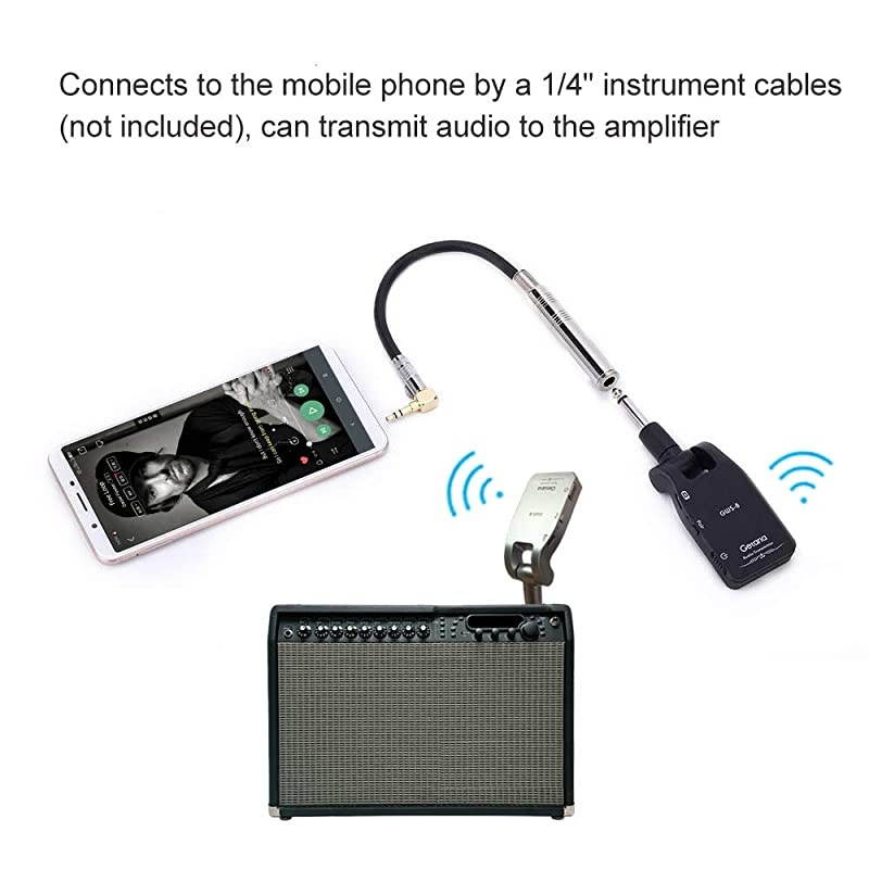 Wireless Guitar System 24G Rechargeable Transmitter Receiver for Electric Guitar Bass