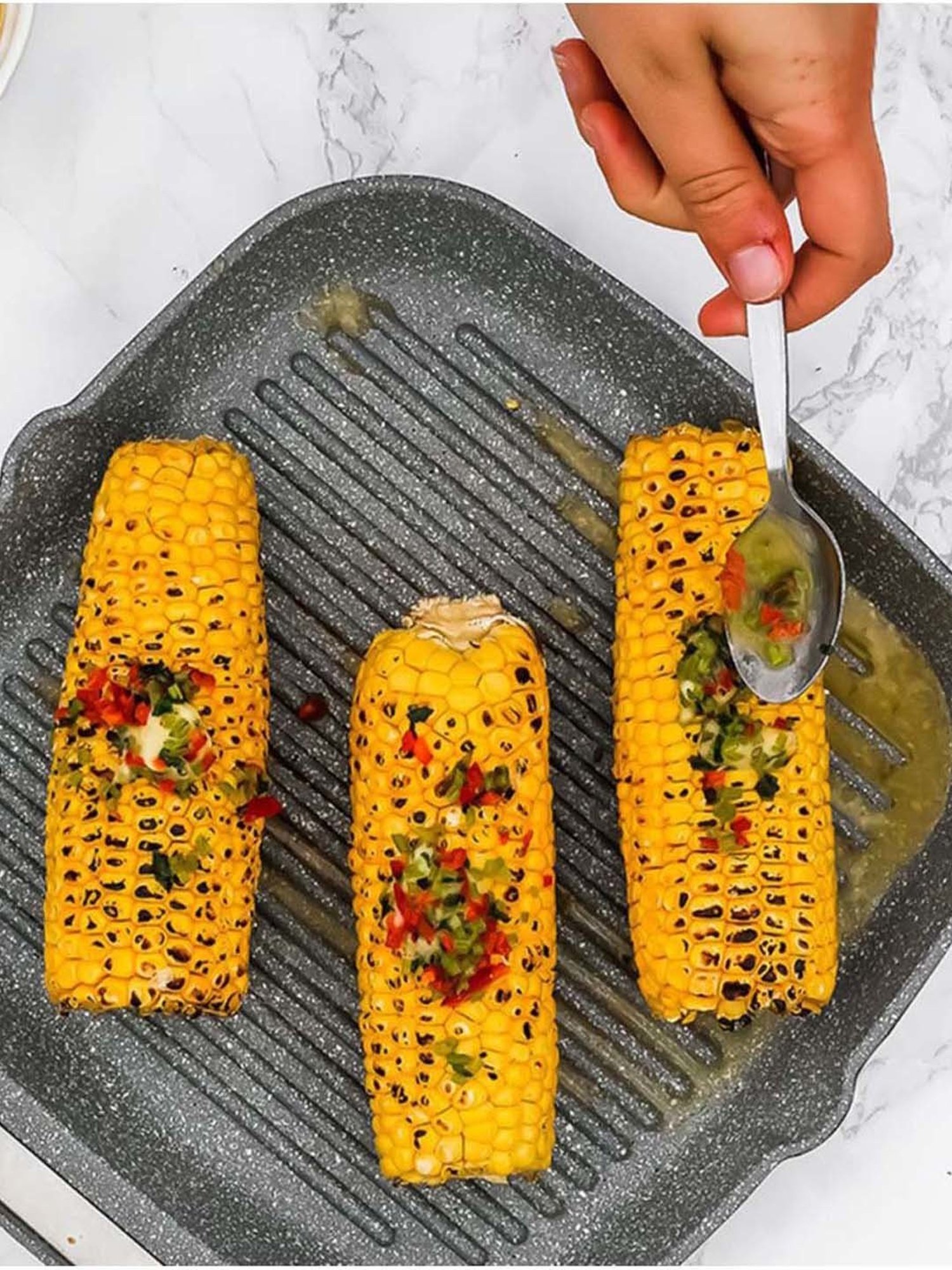 MasterClass Grey Medium Aluminium Grill Pan - 24 cm