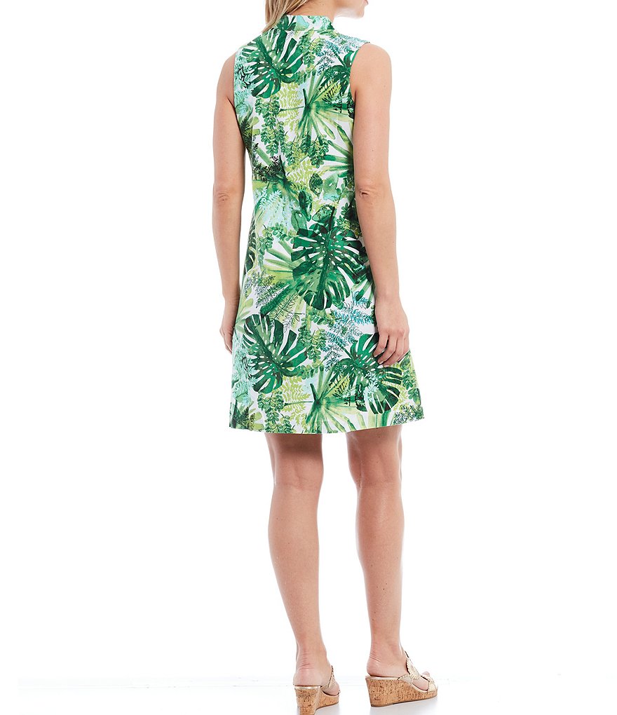 Tommy Bahama Fronderlust Tropcial Print Sleeveless Shift Dress
