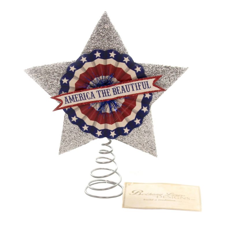 Patriotic 6.0" Americana Tree Topper America The Beautiful  -  Tree Toppers