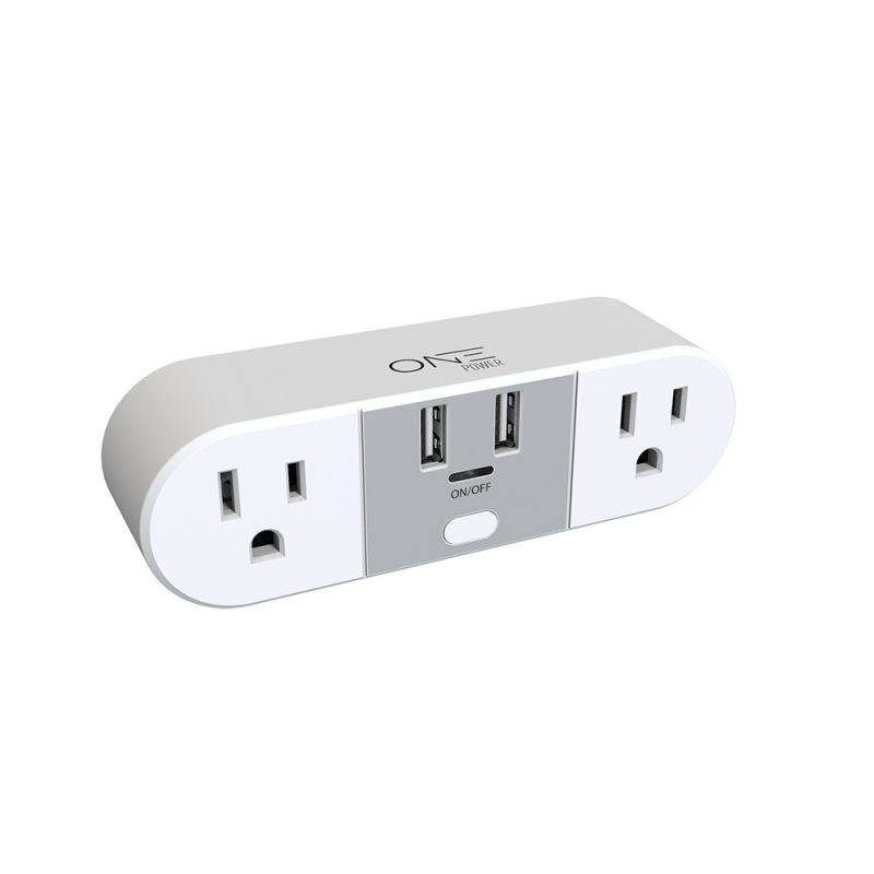 2 Outlet, 2 USB-A Smart Plug by ONE CE Smart Gear