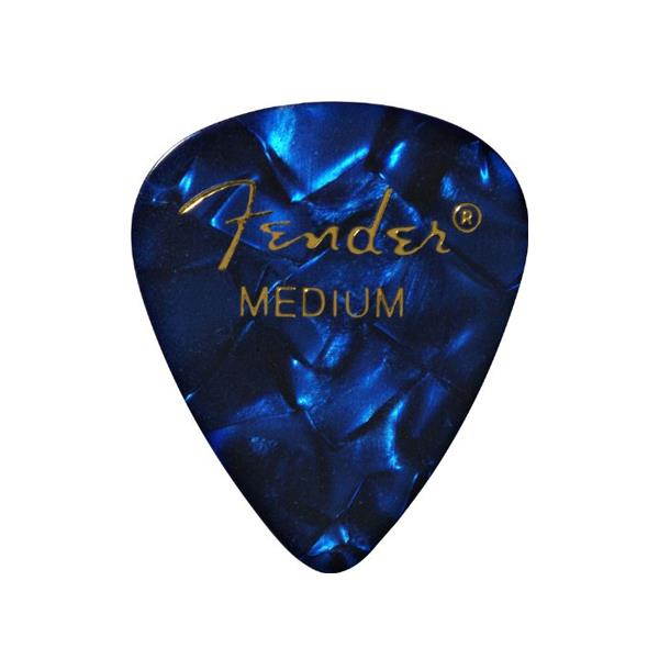 Fender 351 Guitar Picks Premium Celluloid - Blue Moto - Medium - 12 Pack