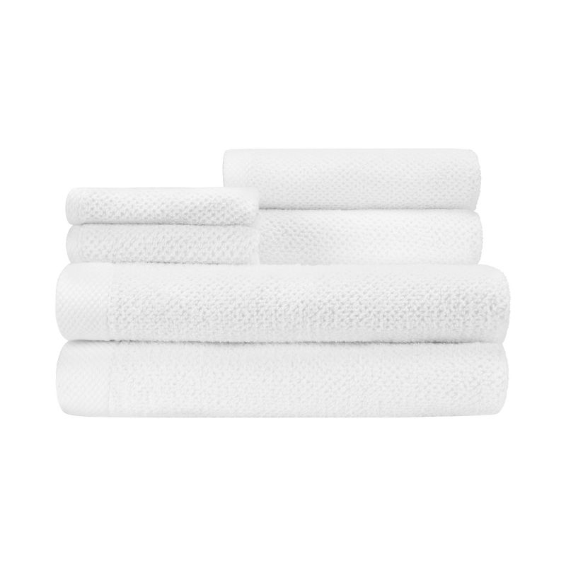 6pc Adele Bath Towel Set White - CARO HOME