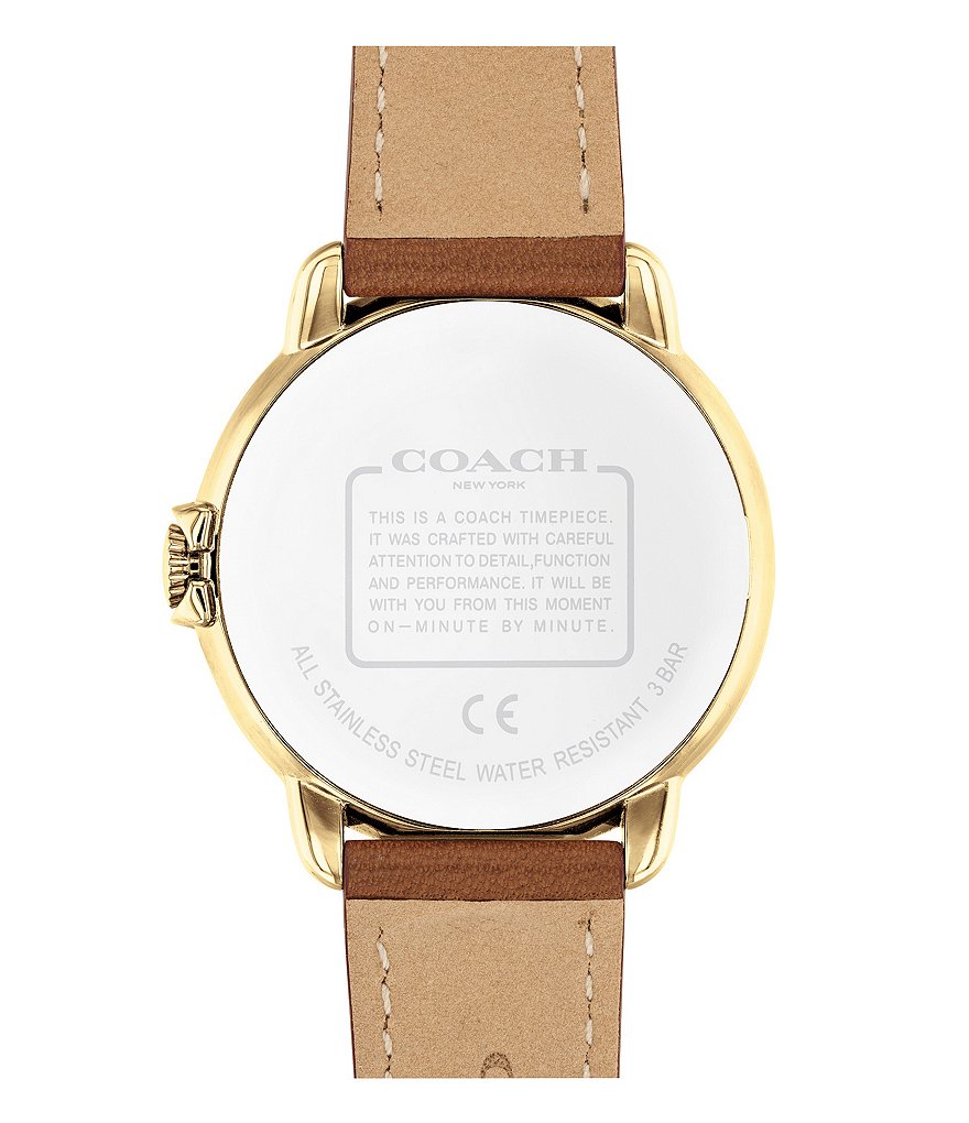 COACH Arden Saddle Leather Strap Watch