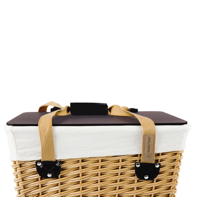 Picnic at Ascot Insulated Picnic Basket/Cooler Fully Equipped with Service for 2 - Trellis Green
