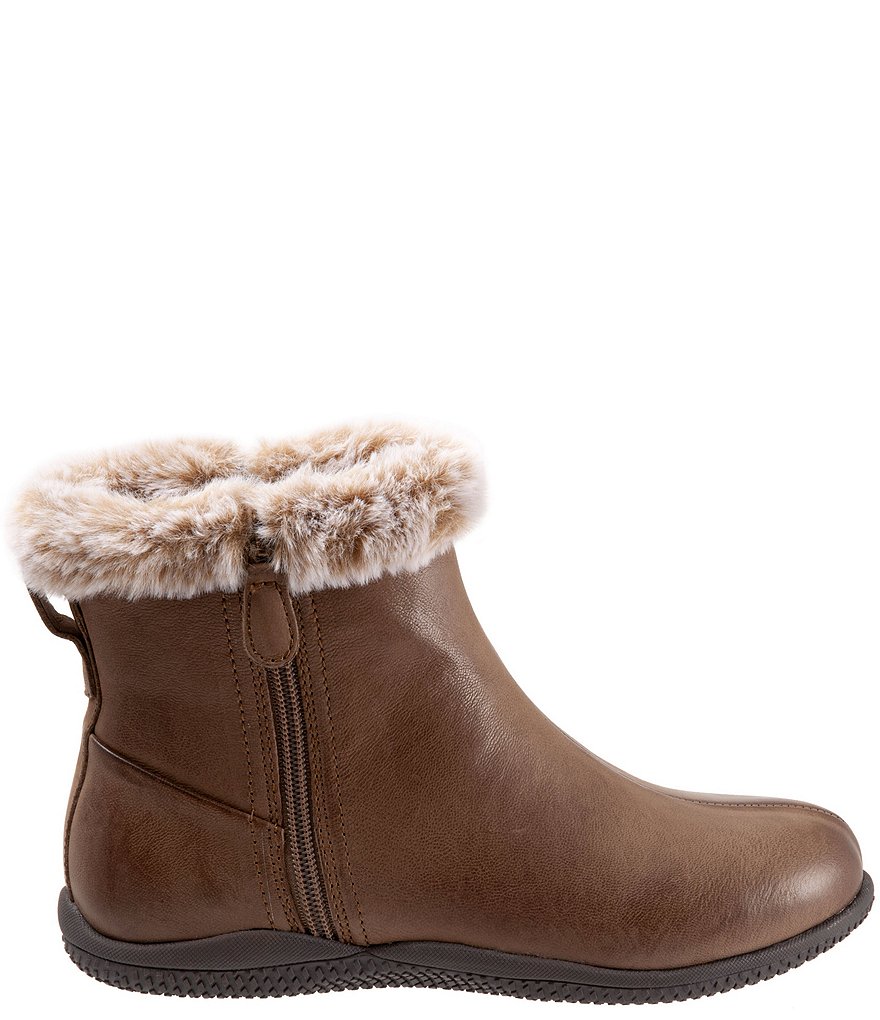 SoftWalk Helena Faux Fur Lined Leather Booties