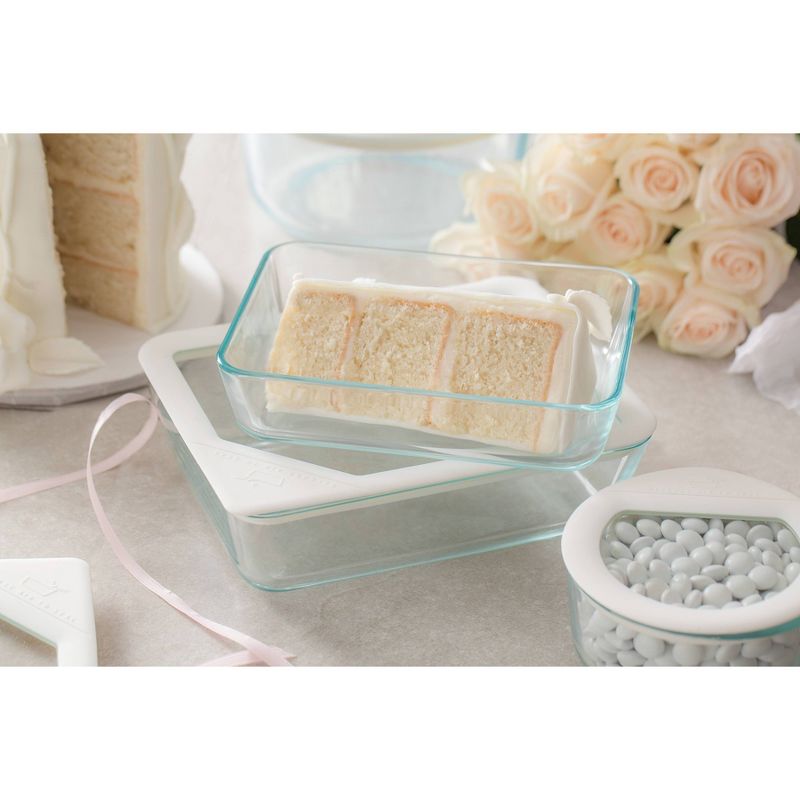 Pyrex 10pc Ultimate Glass Lid Set White