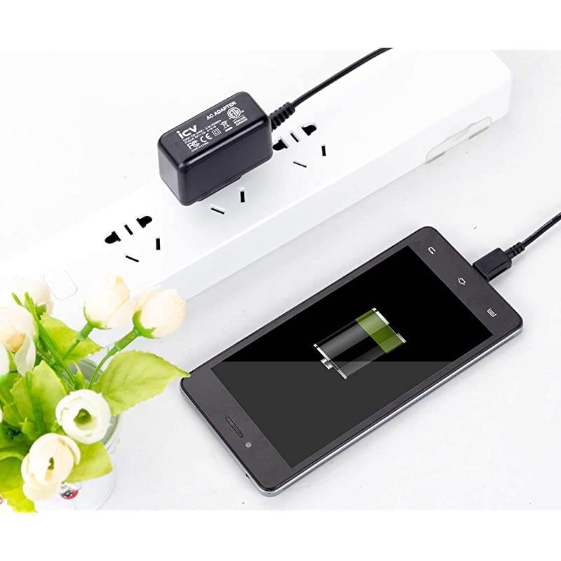 Micro USB Wall Charger 5V 2A Power Adapter with US Plug and Fixed Micro Cable for Samsung Galaxy S6 S5 S4 S3 S2 Si9003,S5820 N7100 Note3 Note4 Black