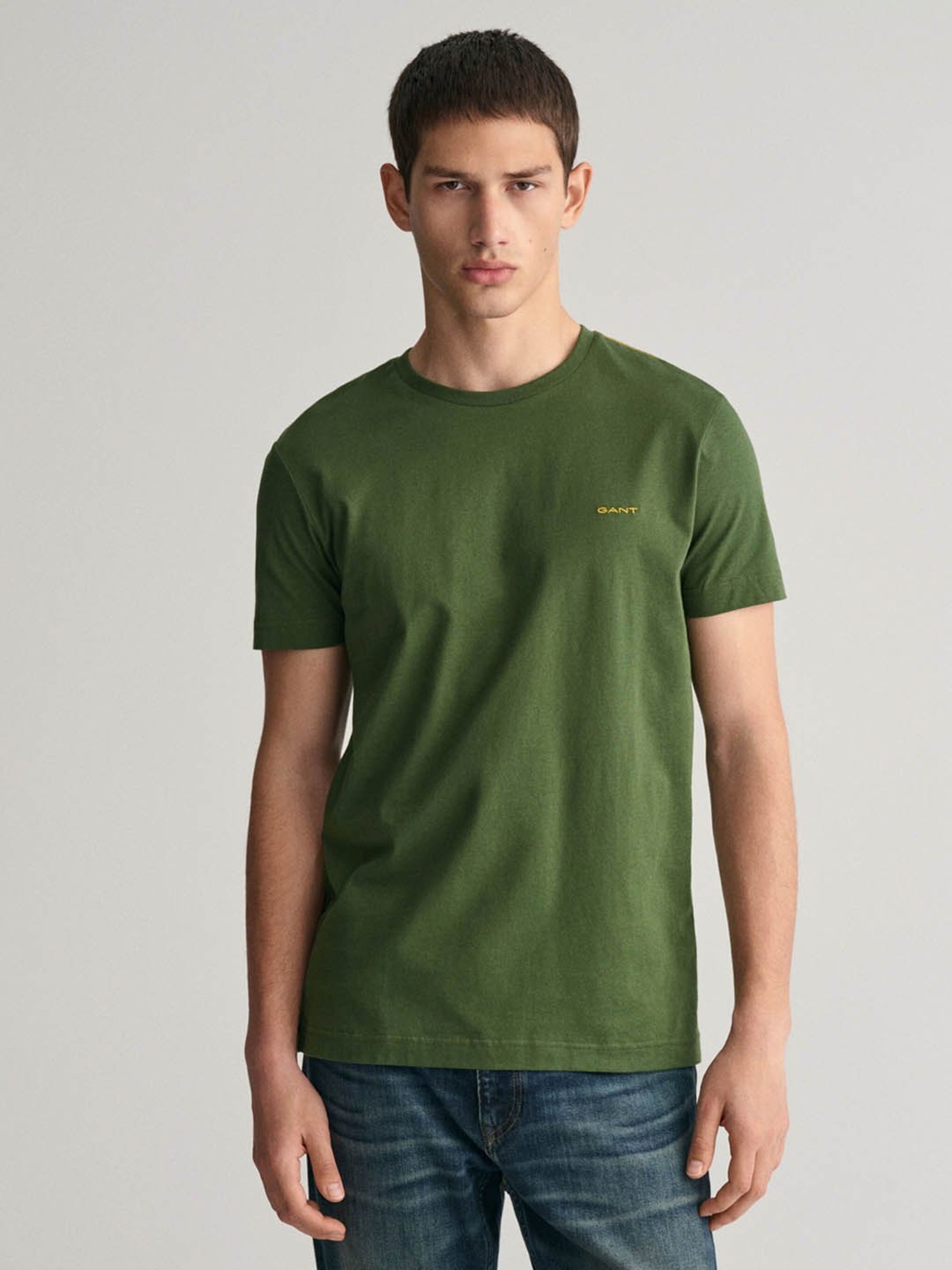 GANT Solid Round Neck Slim Fit T-Shirt