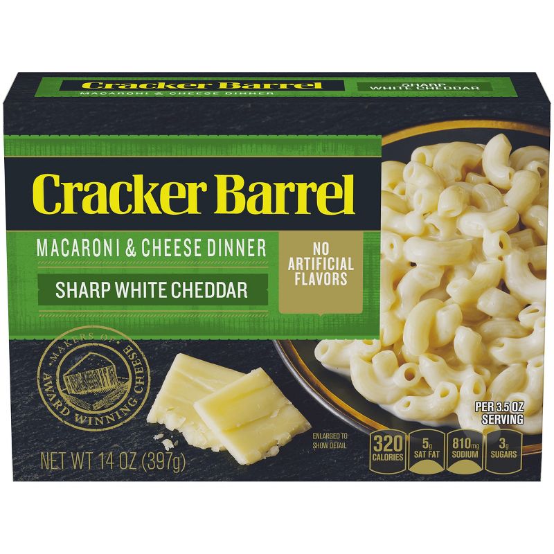 Cracker Barrel Sharp White Cheddar Macaroni & Cheese Dinner - 14oz