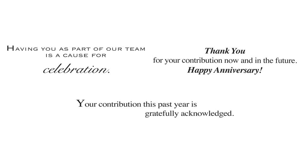 Anniversary Greeting Card Assortment - VP1602. Business Greeting Cards Featuring Three Different Anniversary Greeting Cards. Box Set Has 25 Greeting Cards and 26 Bright White Envelopes.