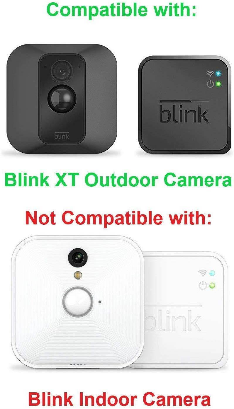 Weatherproof Gutter Mount for Blink XT2 Outdoor Camera with Universal Screw Adapter - by Wasserstein - Best Viewing Angle for Your Surveillance Camera (1 Pack, White)