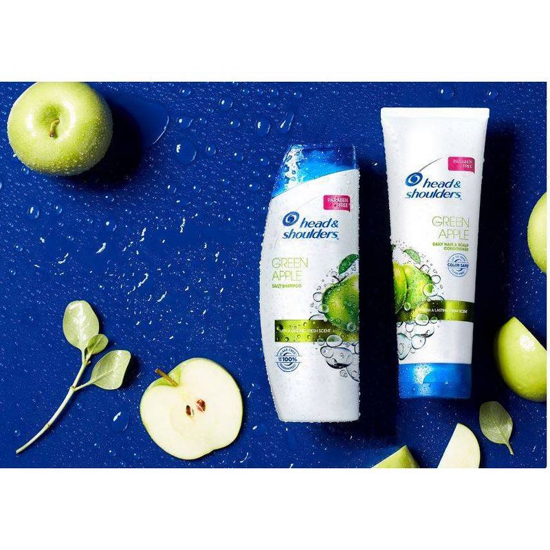 Head and Shoulders Green Apple Daily-Use Anti-Dandruff Paraben-Free Shampoo and Conditioner Bundle Pack