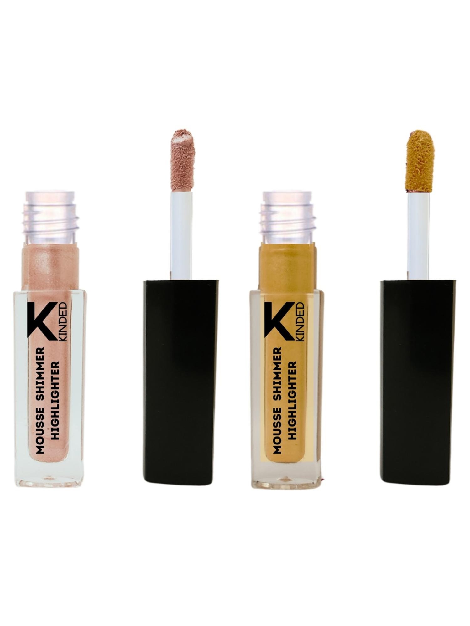 KINDED Mousse Shimmer Highlighter 01 Pink Paradise & 04 Golden Glaze Combo