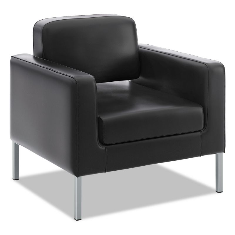 Basyx VL887 Lounge Seating Series Club Chair Black Leather VL887SB11