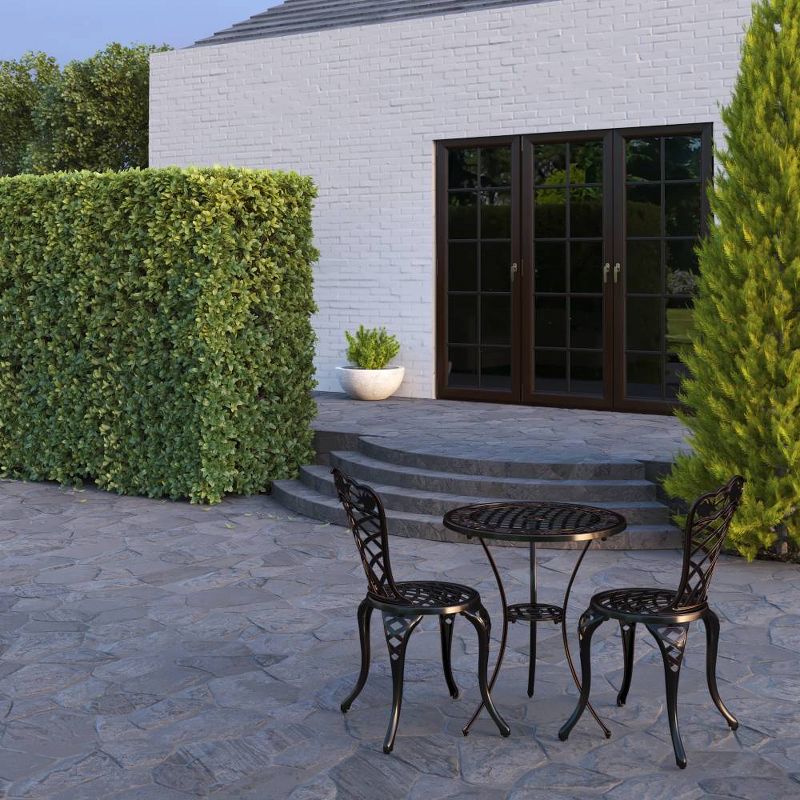 Scarlet 3pc Aluminum Bistro Set - Balkene Home