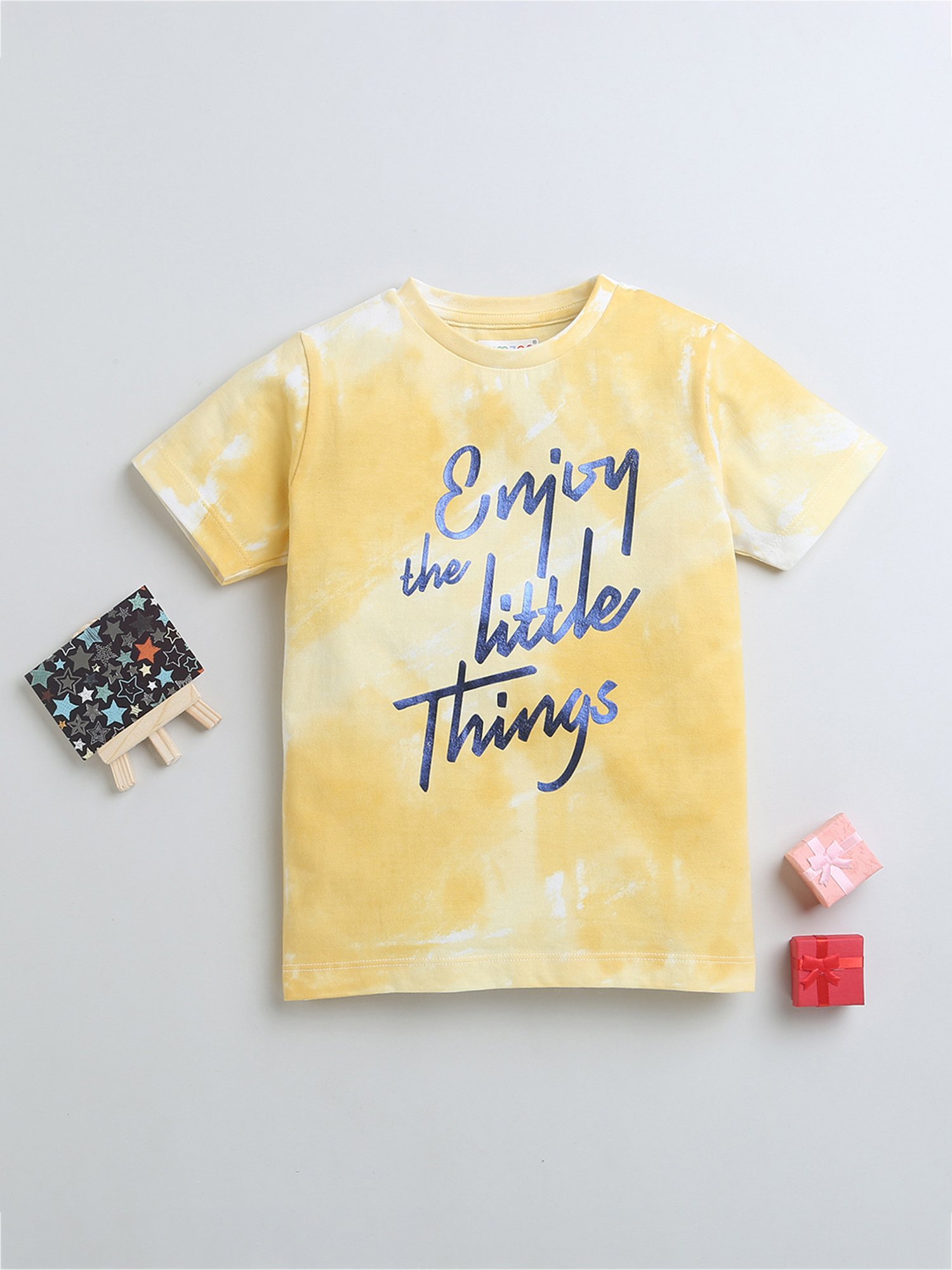 Bumzee Kids Yellow Printed T-Shirt