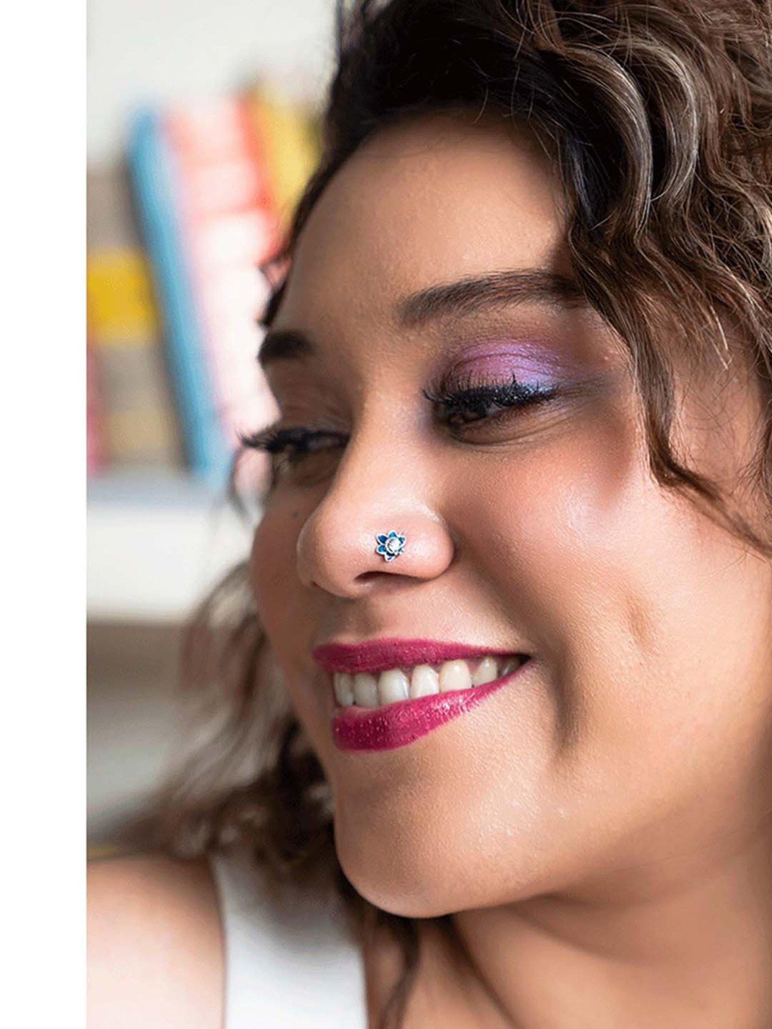 Shaya 92.5 Sterling Silver Owning My Delusional Optimism Nosepin