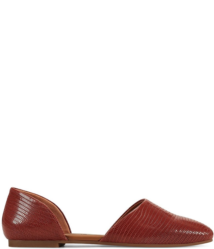 Lucky Brand Drowe Lizard Print Leather Flats