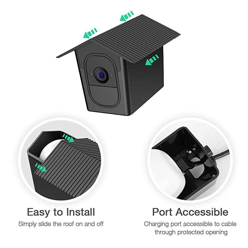 Bridhouse for Arlo Pro, Arlo Pro 2 - Comprehensive Protection Hard Case for Indoor and Outdoor Use (Black, 1-Pack)